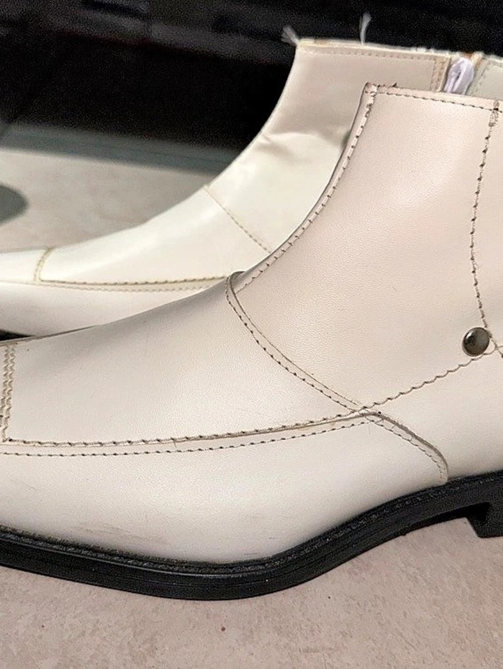 Johnston & Murphy White Leather Ankle Boots US 7.5